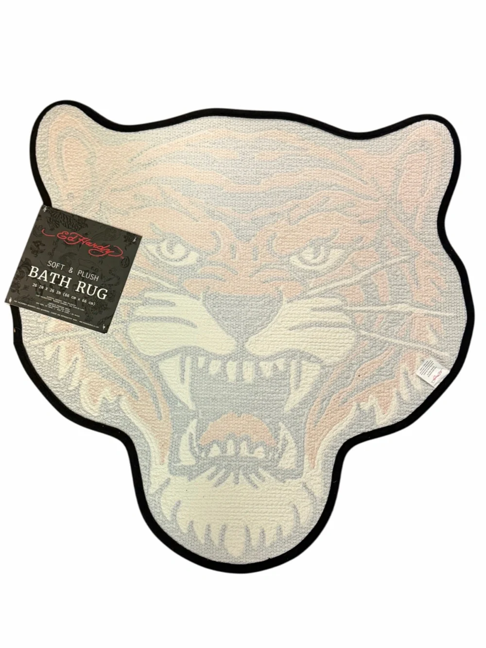 NWT Ed Hardy Soft & Plush Tiger Bath Rug 26x26